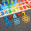 Wood Blocks Learning Smart Board Set for Toddler Preschool Kids