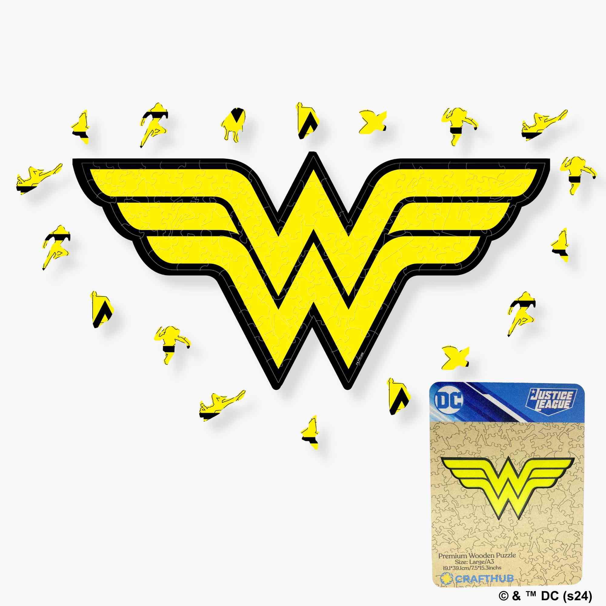 Animal Jigsaw Puzzle > Wooden Jigsaw Puzzle > Jigsaw Puzzle Wonder Women Logo Wooden Jigsaw Puzzle