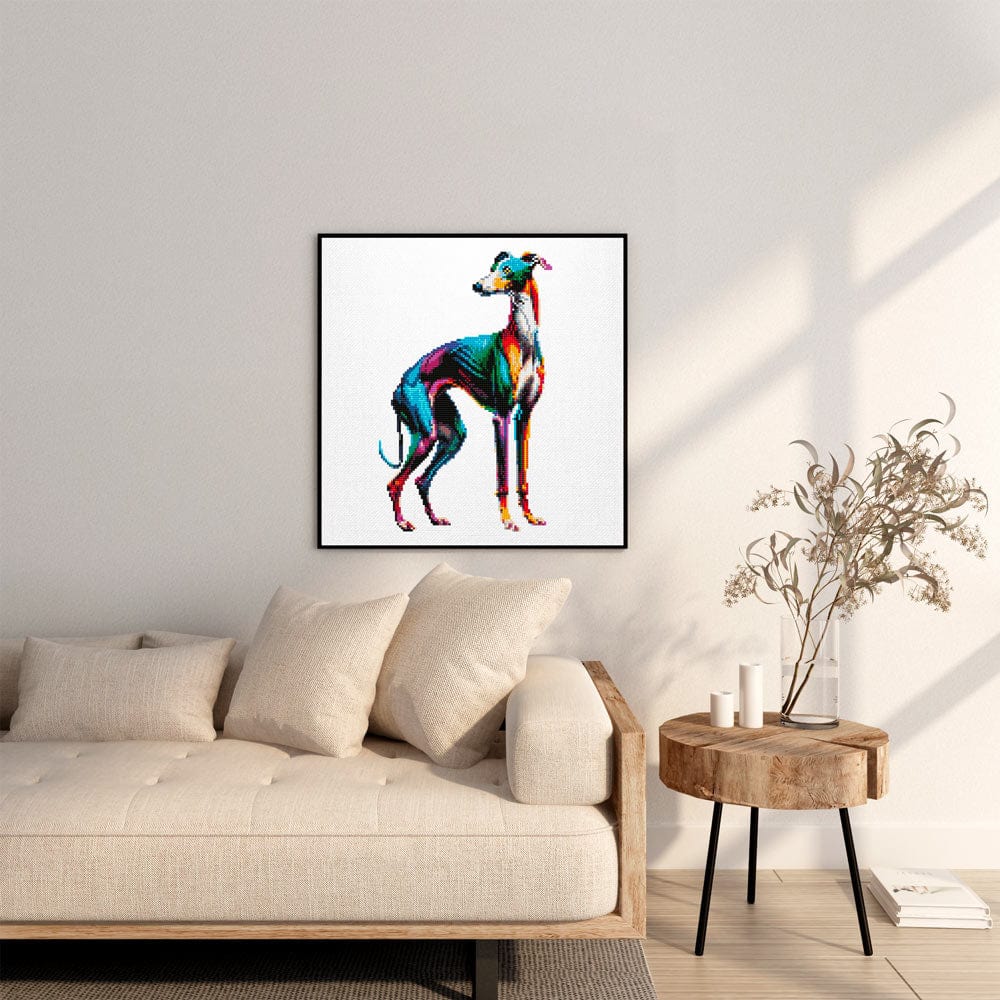 15.7"x15.7" / 40cm x 40cm Italian Greyhound Dog - Diamond Painting Kit