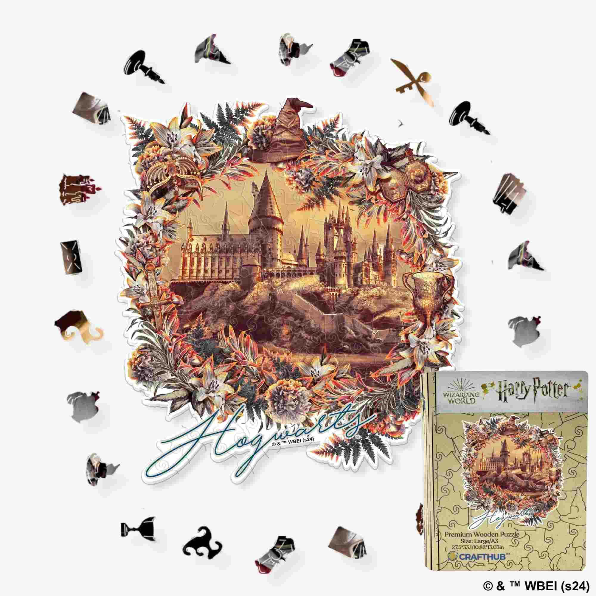 Animal Jigsaw Puzzle > Wooden Jigsaw Puzzle > Jigsaw Puzzle A3 Hogwarts Castle - Utilitarian Romance Wooden Jigsaw Puzzle