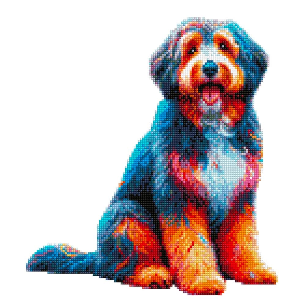 Cane Aussiedoodle - Kit per pittura con diamanti