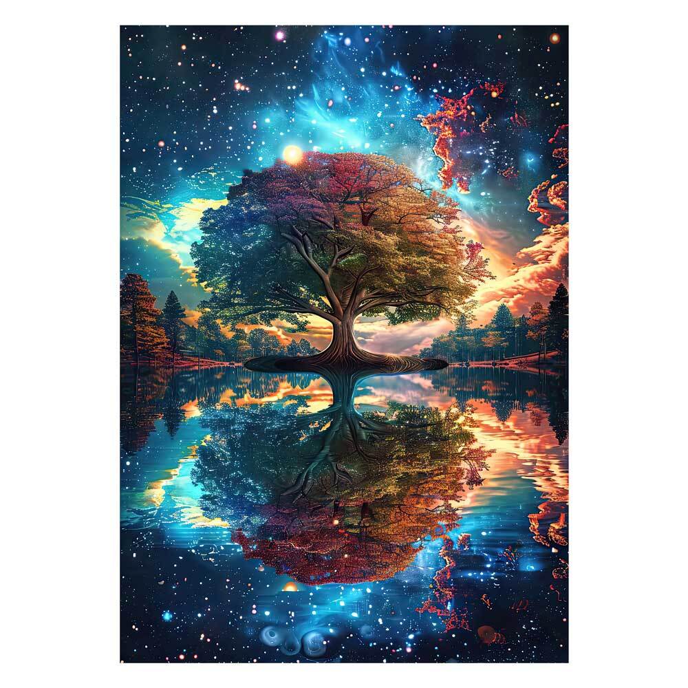 Galaxy Tree of Life – puzzle in legno