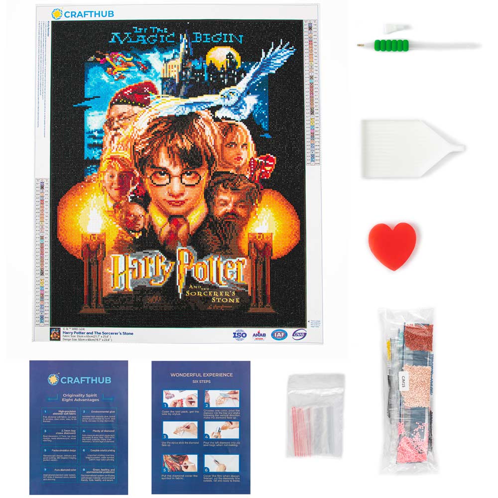 19.7" x 23.6" / 50cm x 60cm Harry Potter and the Sorcerer's Stone - Diamond Painting Kit