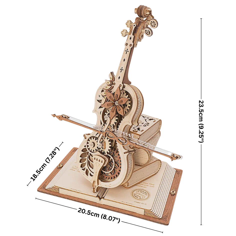 Magico carillon per violoncello Puzzle 3D in legno