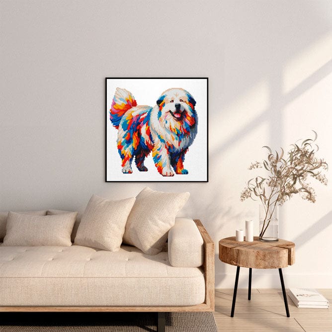 15.7"x15.7" / 40cm x 40cm Great Pyrenees Dog - Diamond Painting Kit