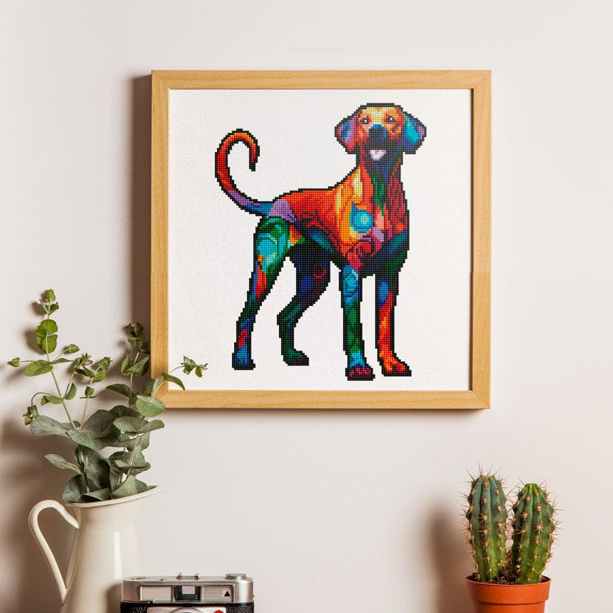 15.7"x15.7" / 40cm x 40cm Rhodesian Ridgeback Dog - Diamond Painting Kit