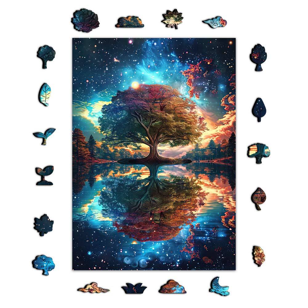 Galaxy Tree of Life – puzzle in legno