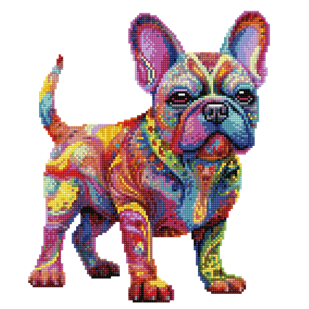 Bulldog francese/Frenchie - Kit per pittura con diamanti