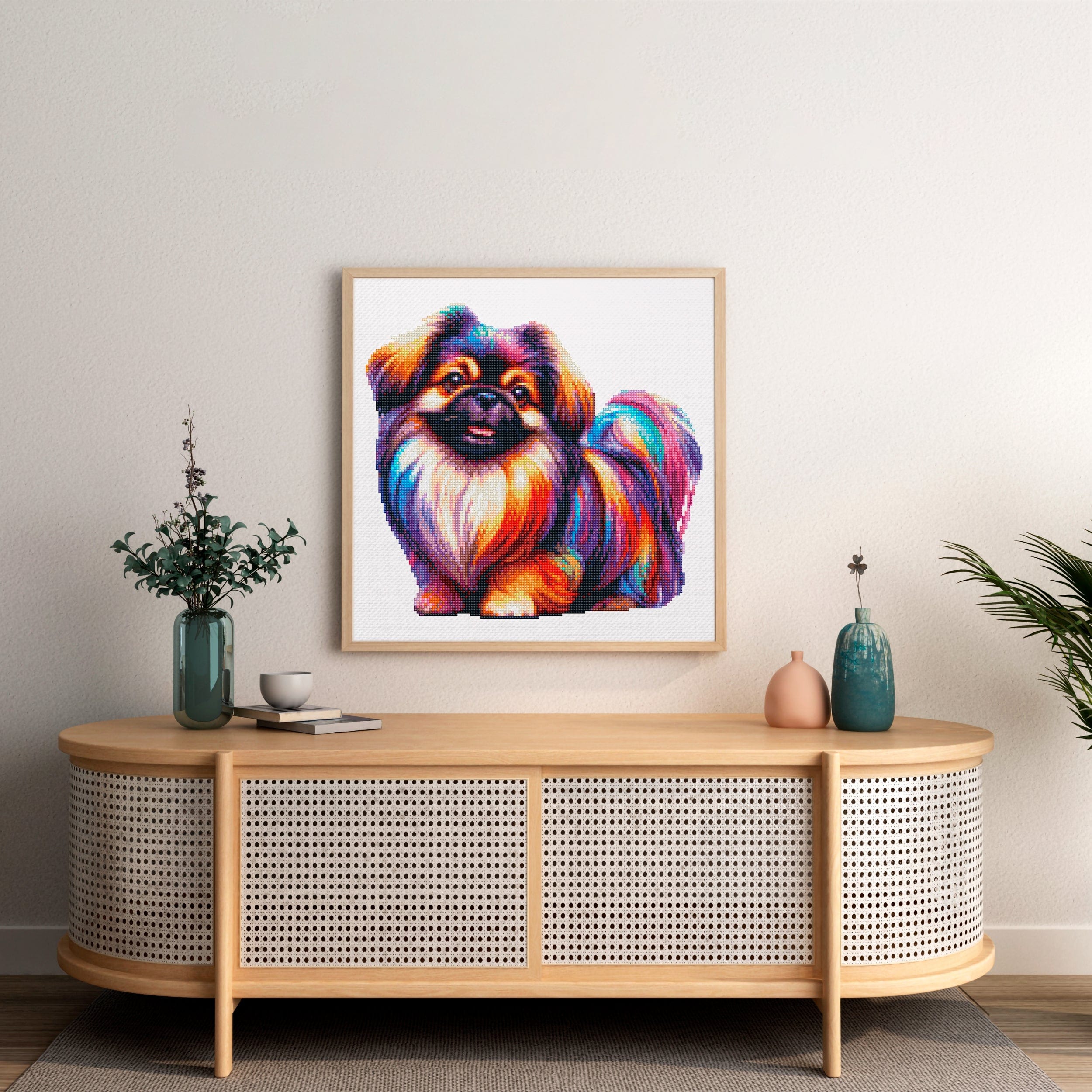 15.7"x15.7" / 40cm x 40cm Pekingese Dog - Diamond Painting Kit