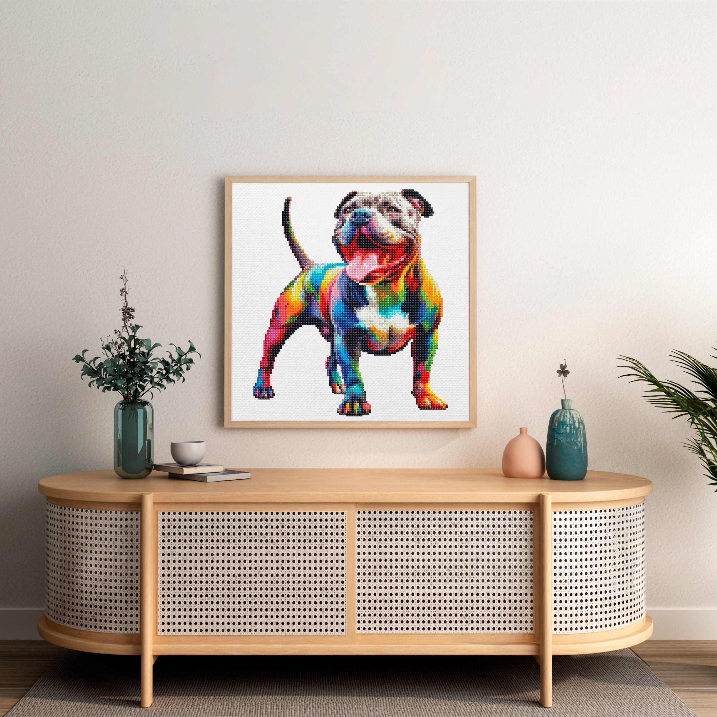 15.7"x15.7" / 40cm x 40cm Pitbull Dog - Diamond Painting Kit