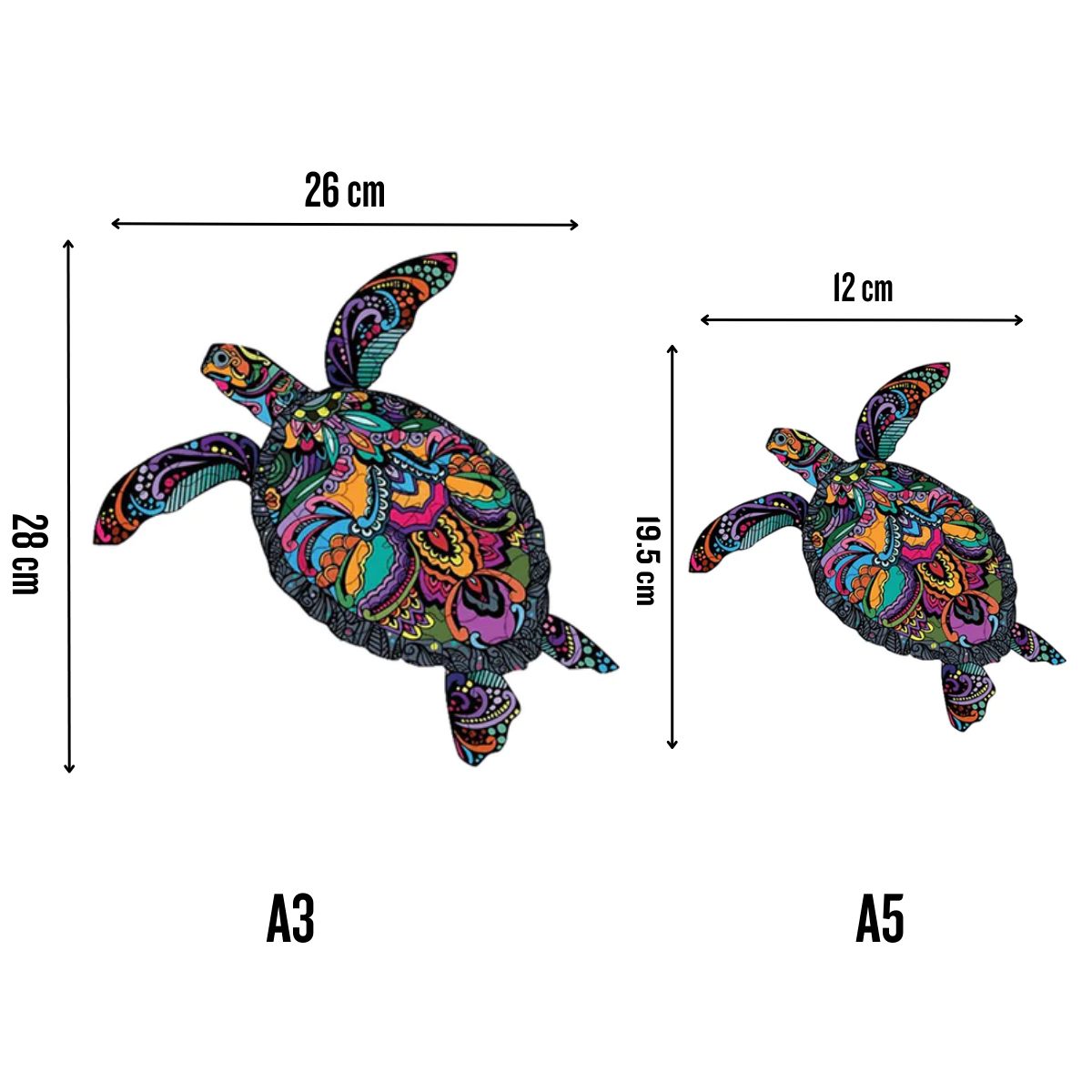 Puzzle floreale della tartaruga