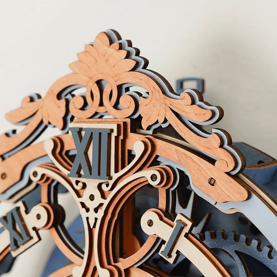 Romantico orologio a ingranaggi Puzzle 3D in legno