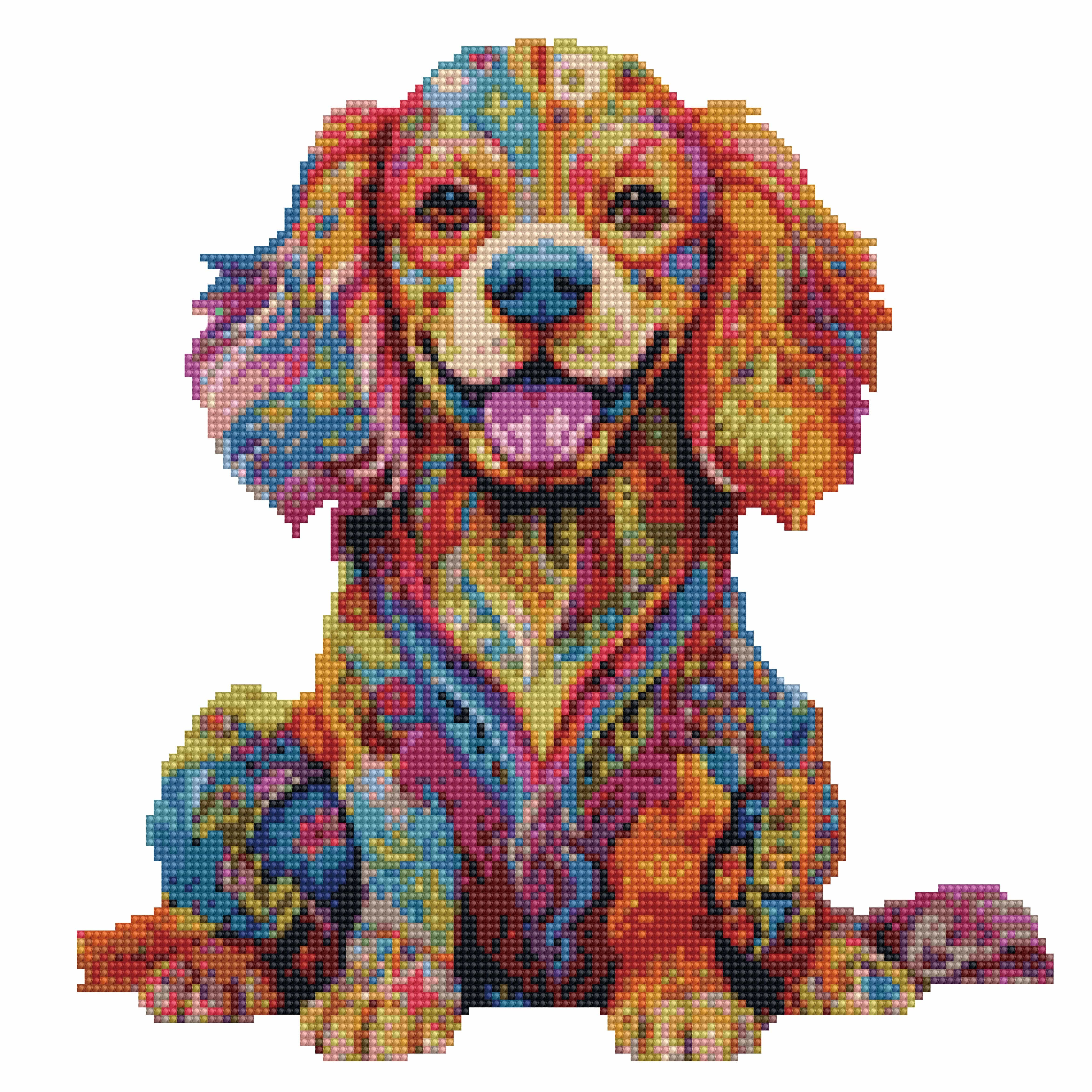 Cane Cavalier King Charles Spaniel - Kit per pittura con diamanti