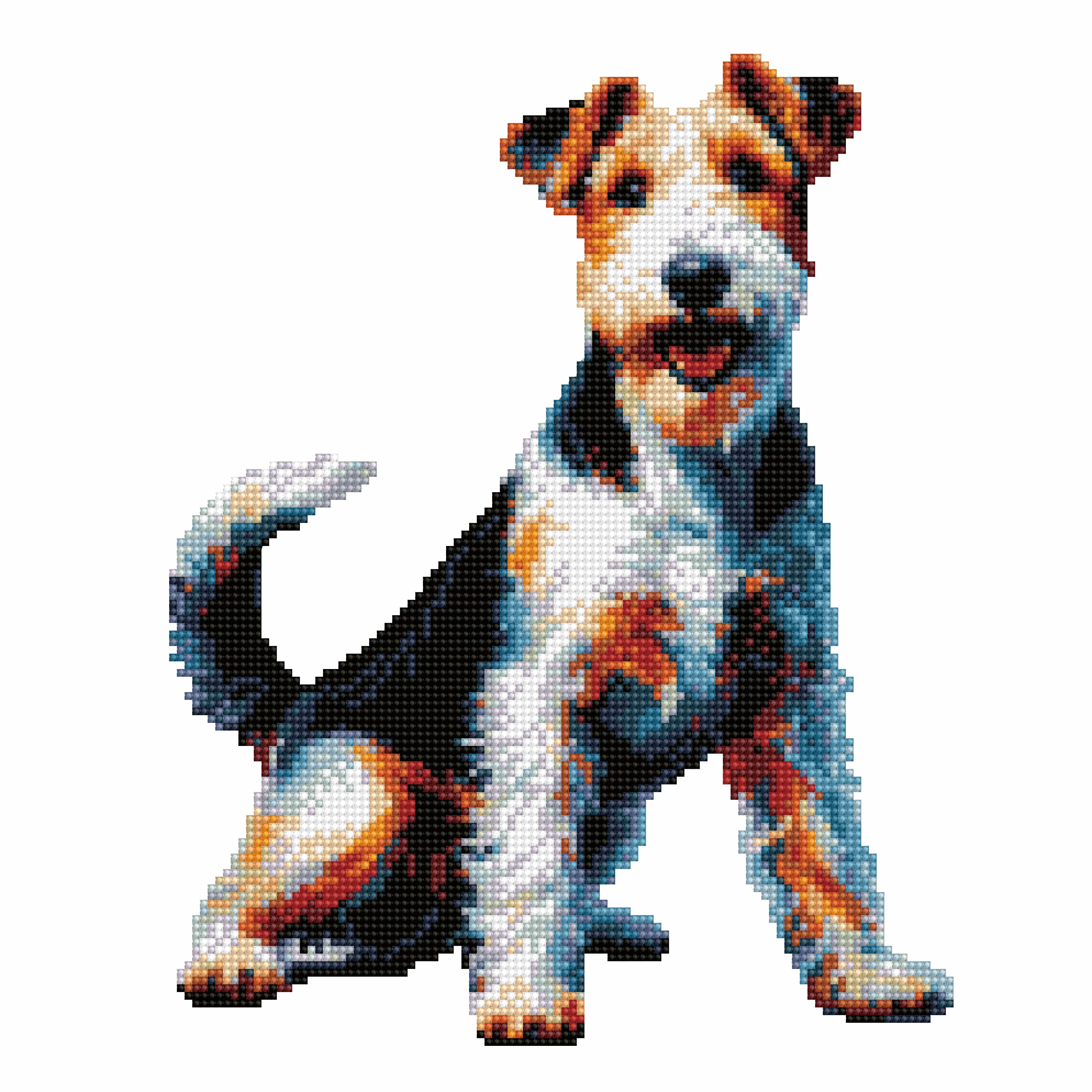 Cane Fox Terrier - Kit per pittura con diamanti