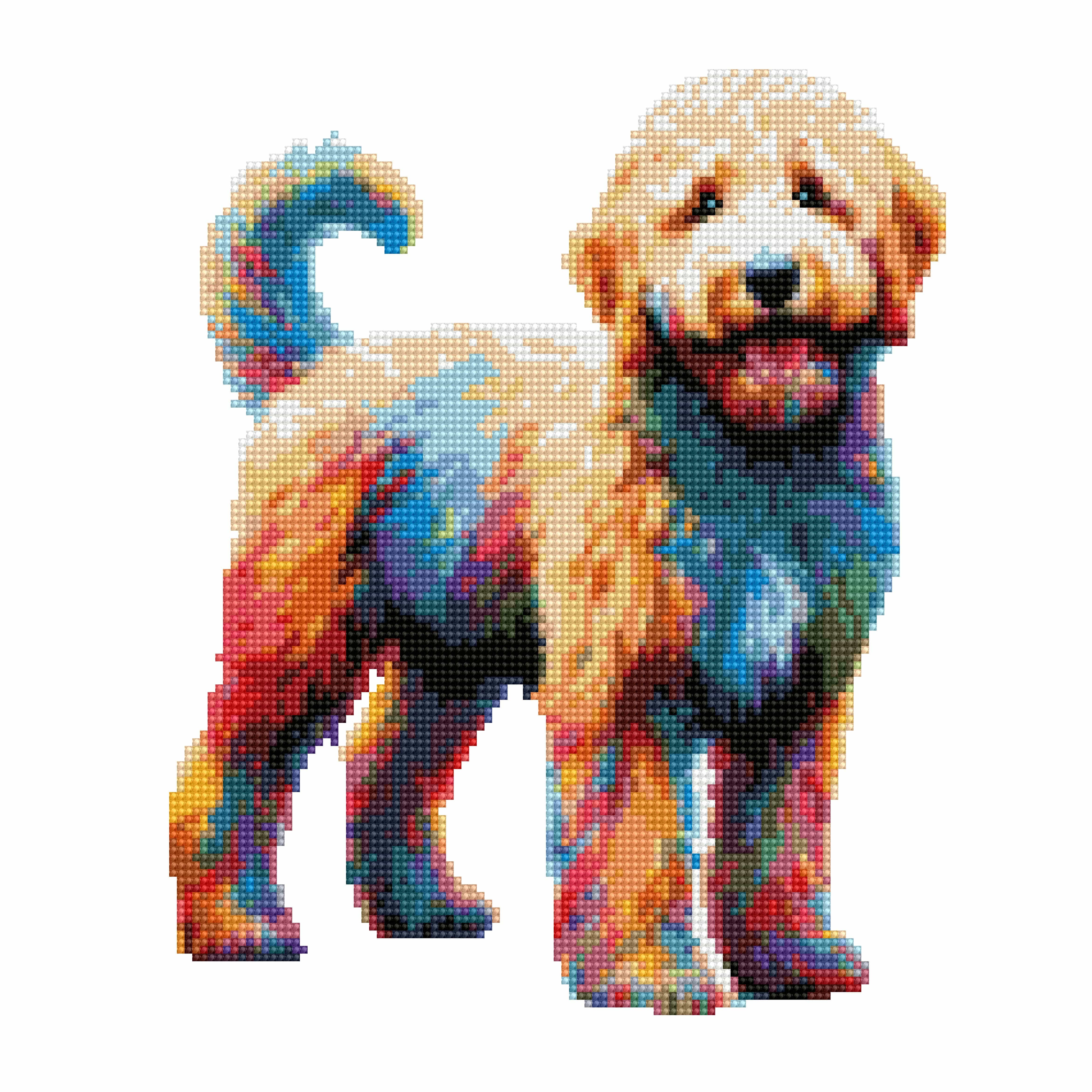 Cane Goldendoodle - Kit per pittura con diamanti