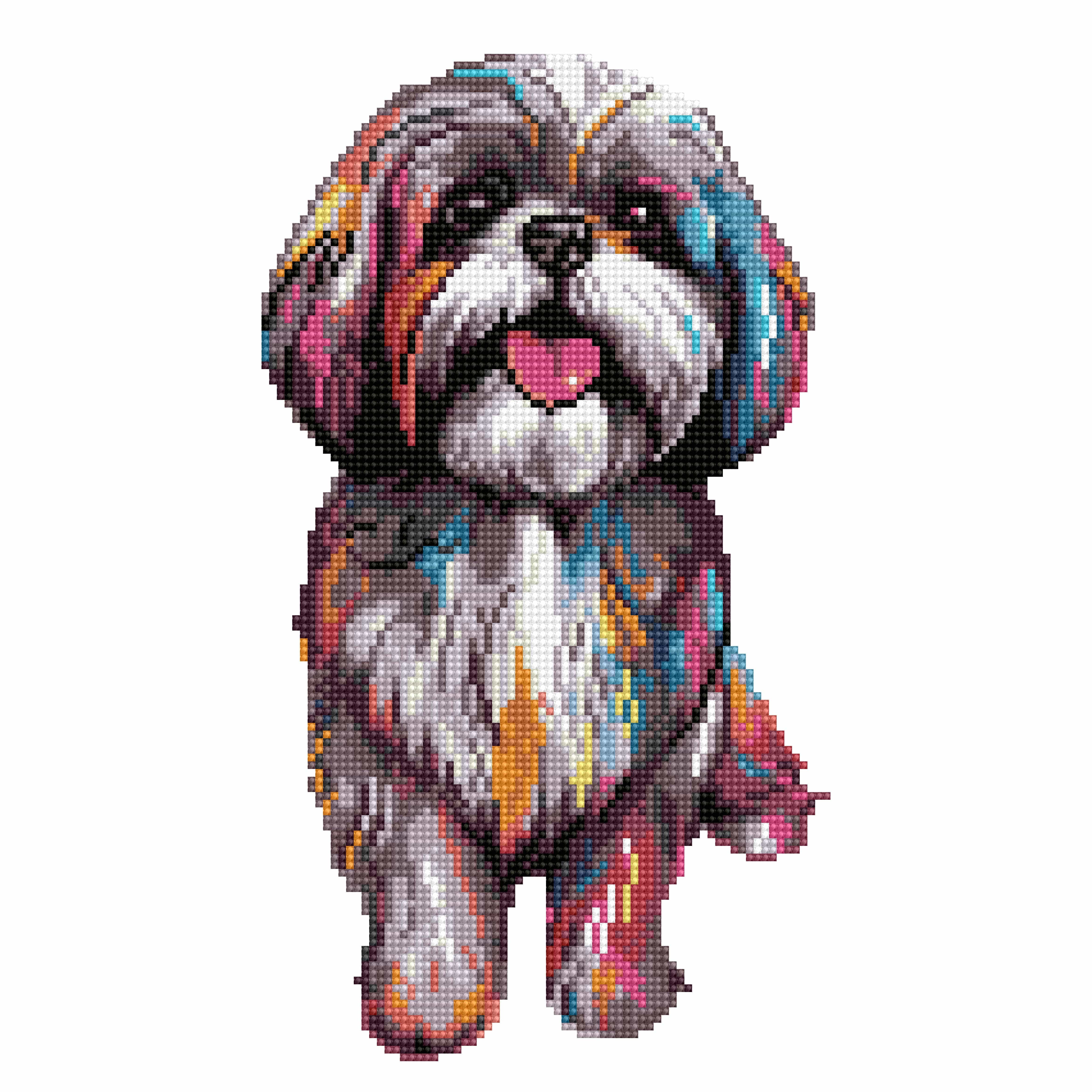 Cane Shih Tzu - Kit per pittura con diamanti