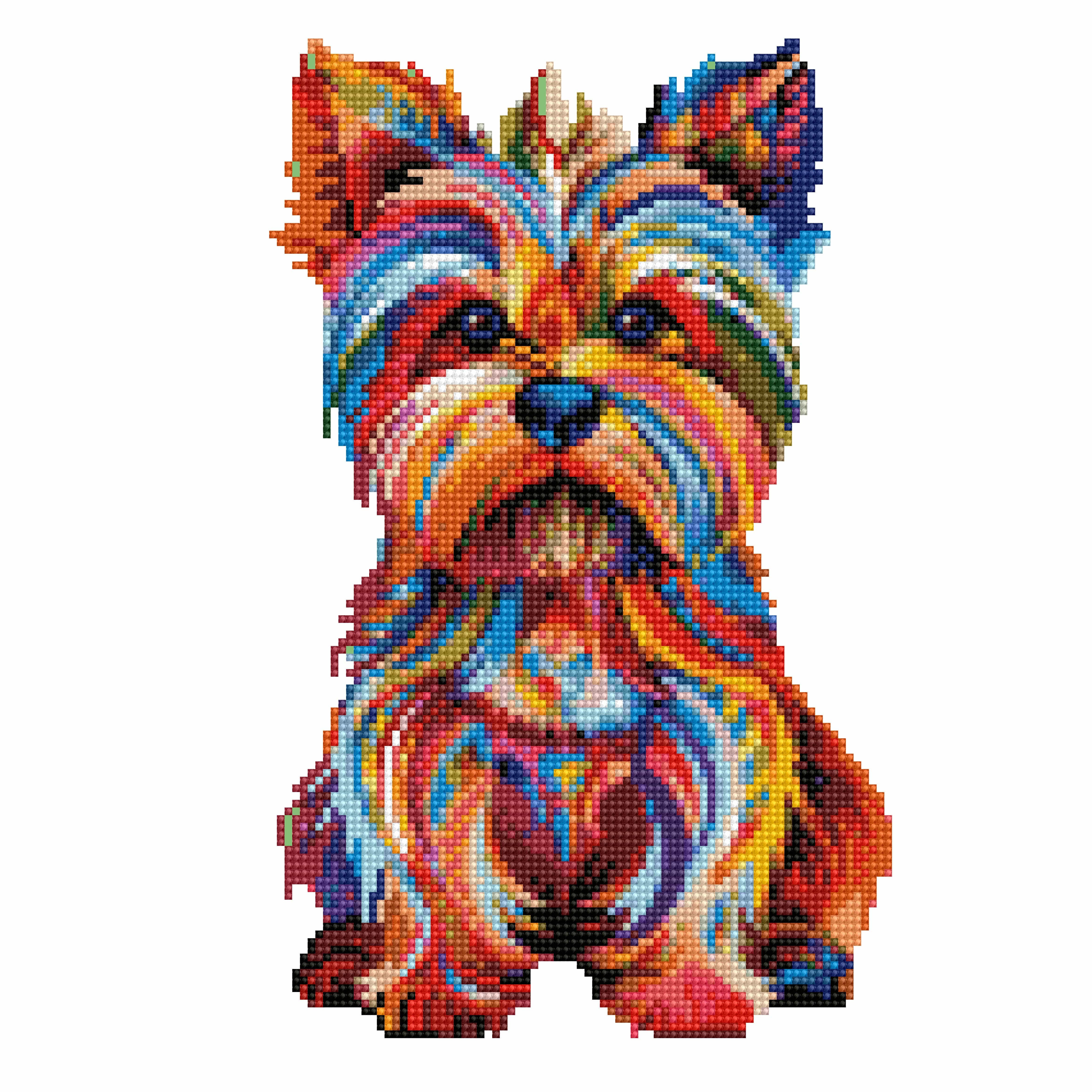 40x40cm Yorkshire Terrier Dog / Yorkie - Diamond Painting Kit