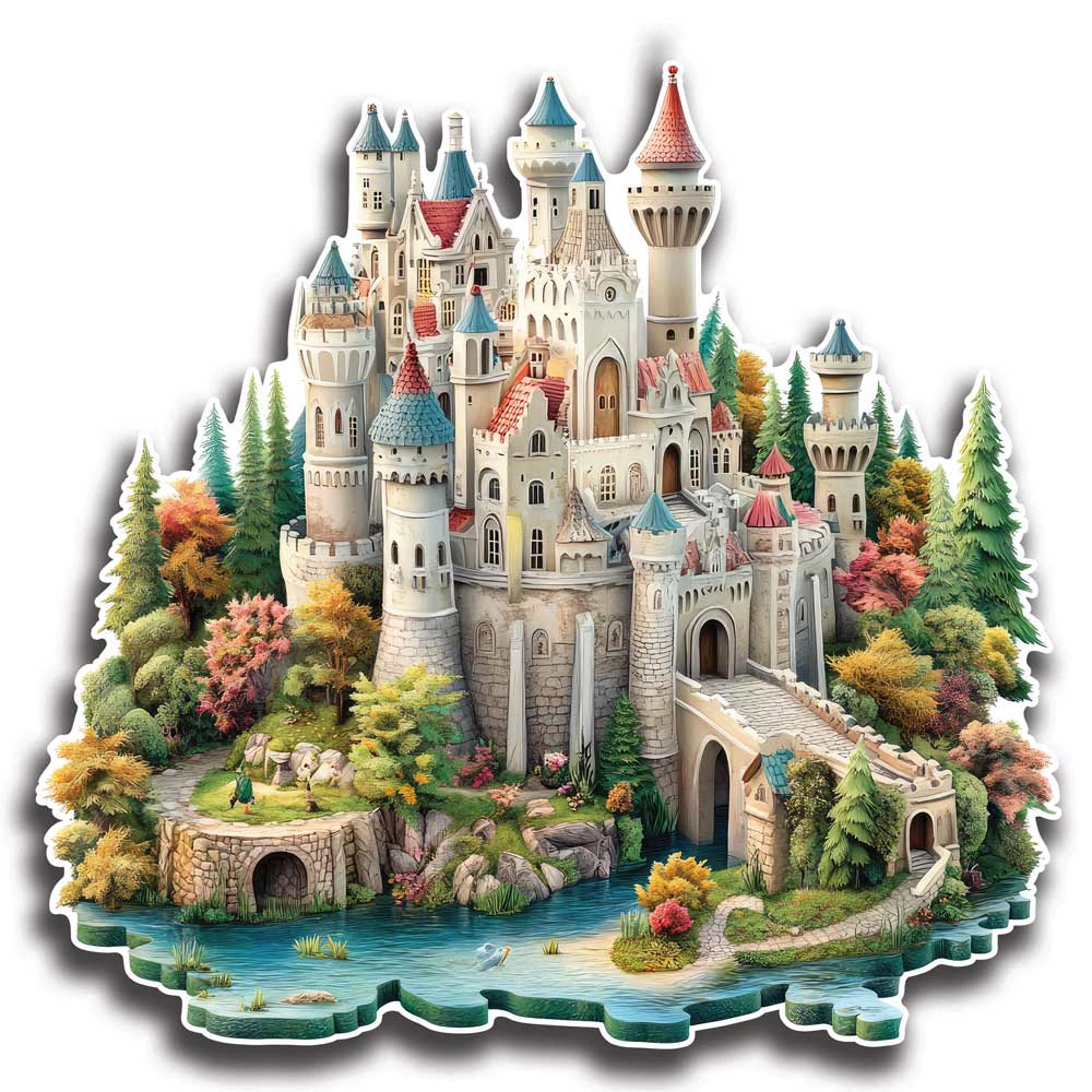 Castello delle fiabe - puzzle in legno