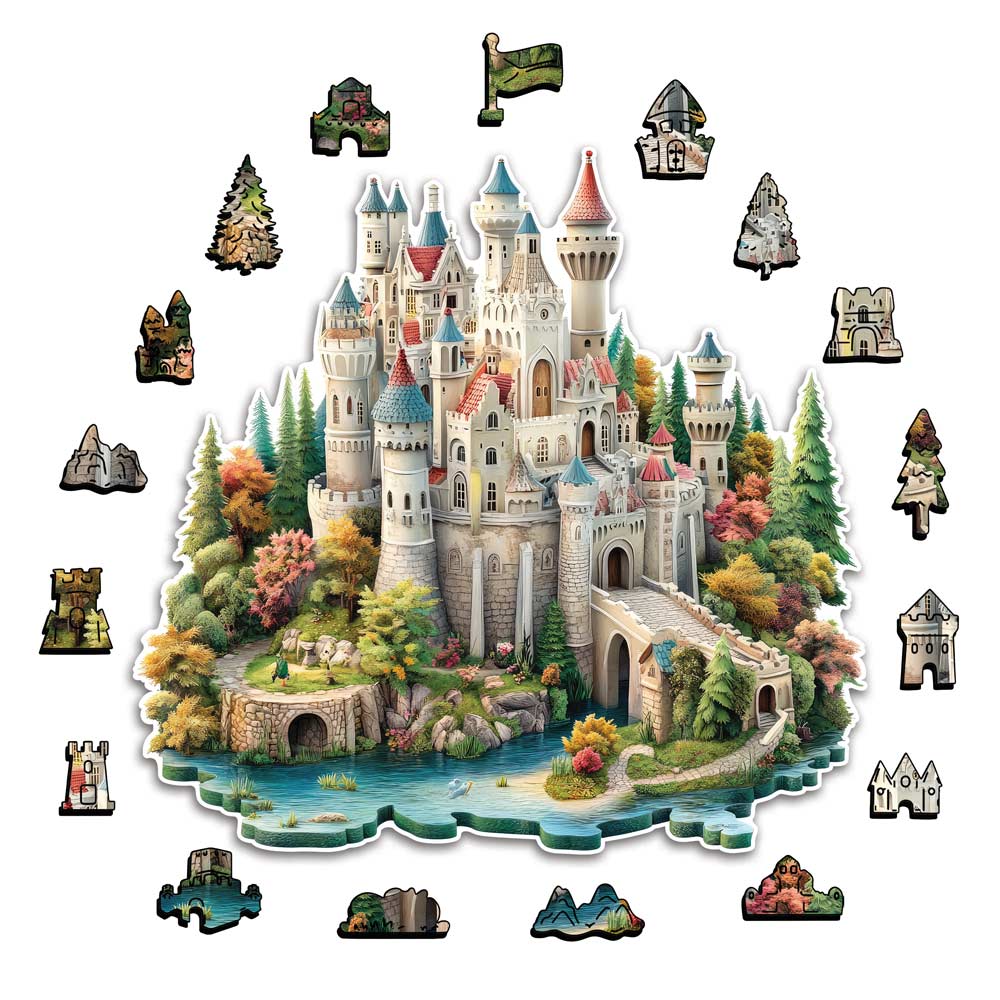 Castello delle fiabe - puzzle in legno