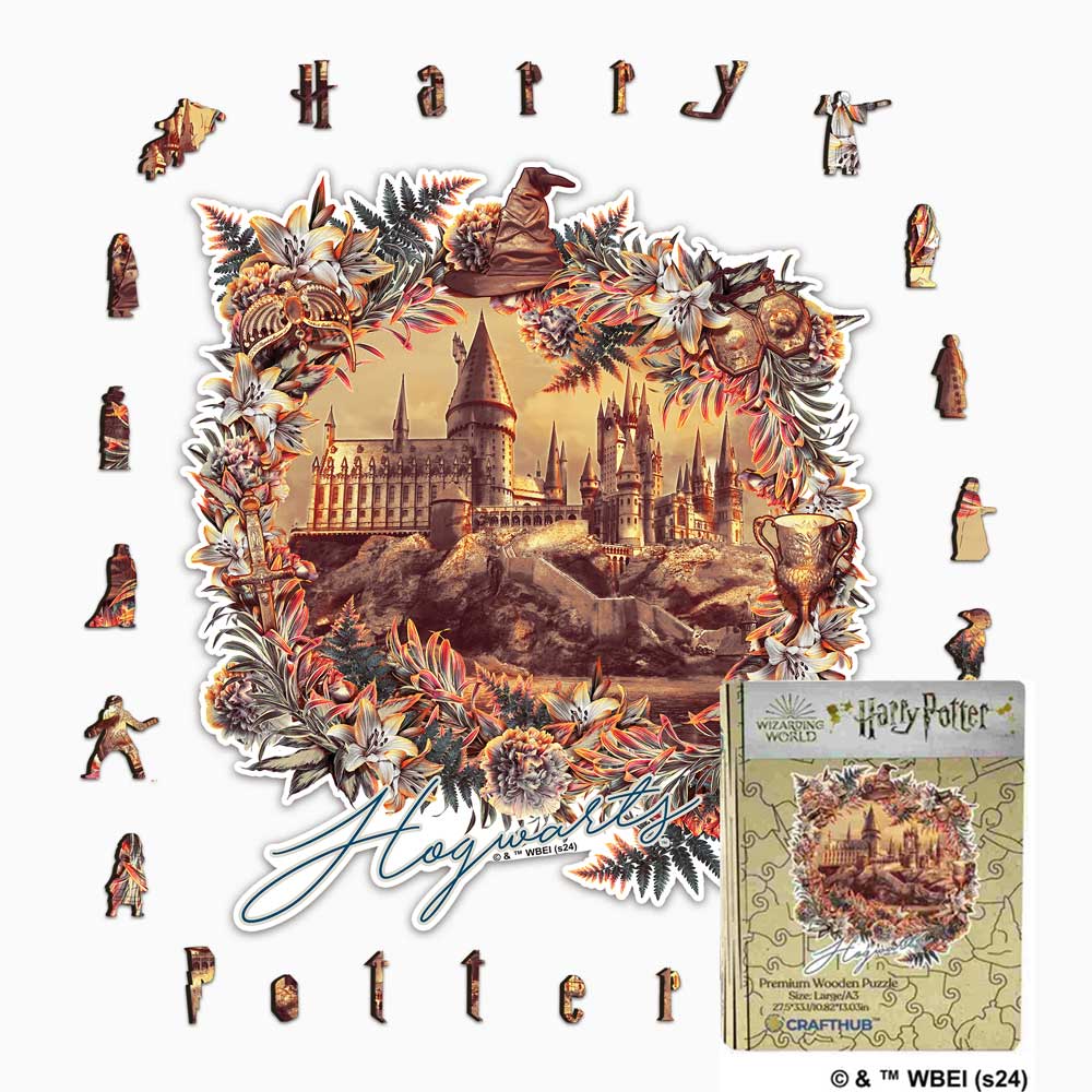 Castello di Hogwarts - Utile puzzle romantico in legno