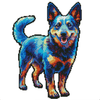 Cane Heeler blu - Kit per pittura con diamanti