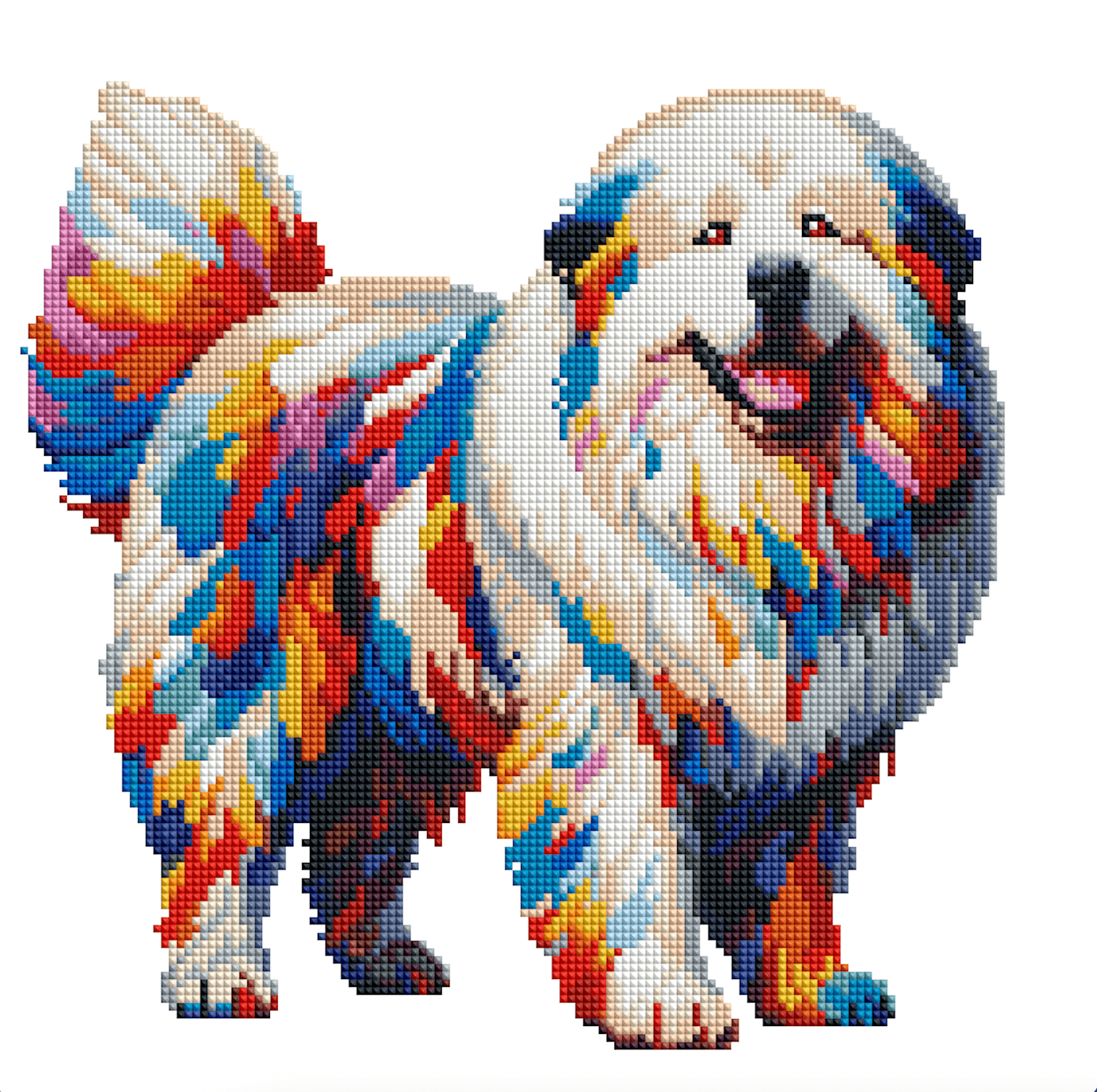 15.7"x15.7" / 40cm x 40cm Great Pyrenees Dog - Diamond Painting Kit