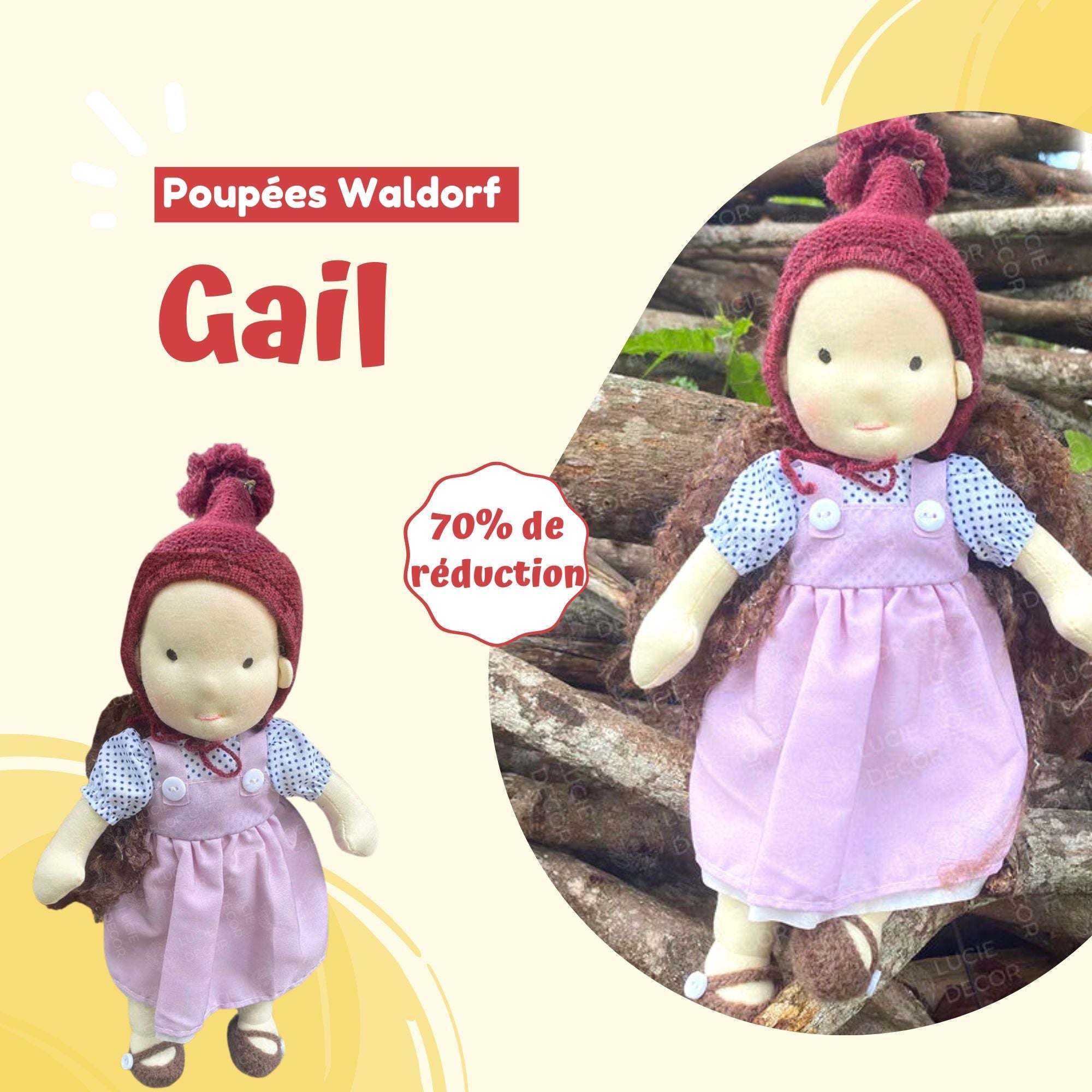 Gail - Poupée Waldorf faites main