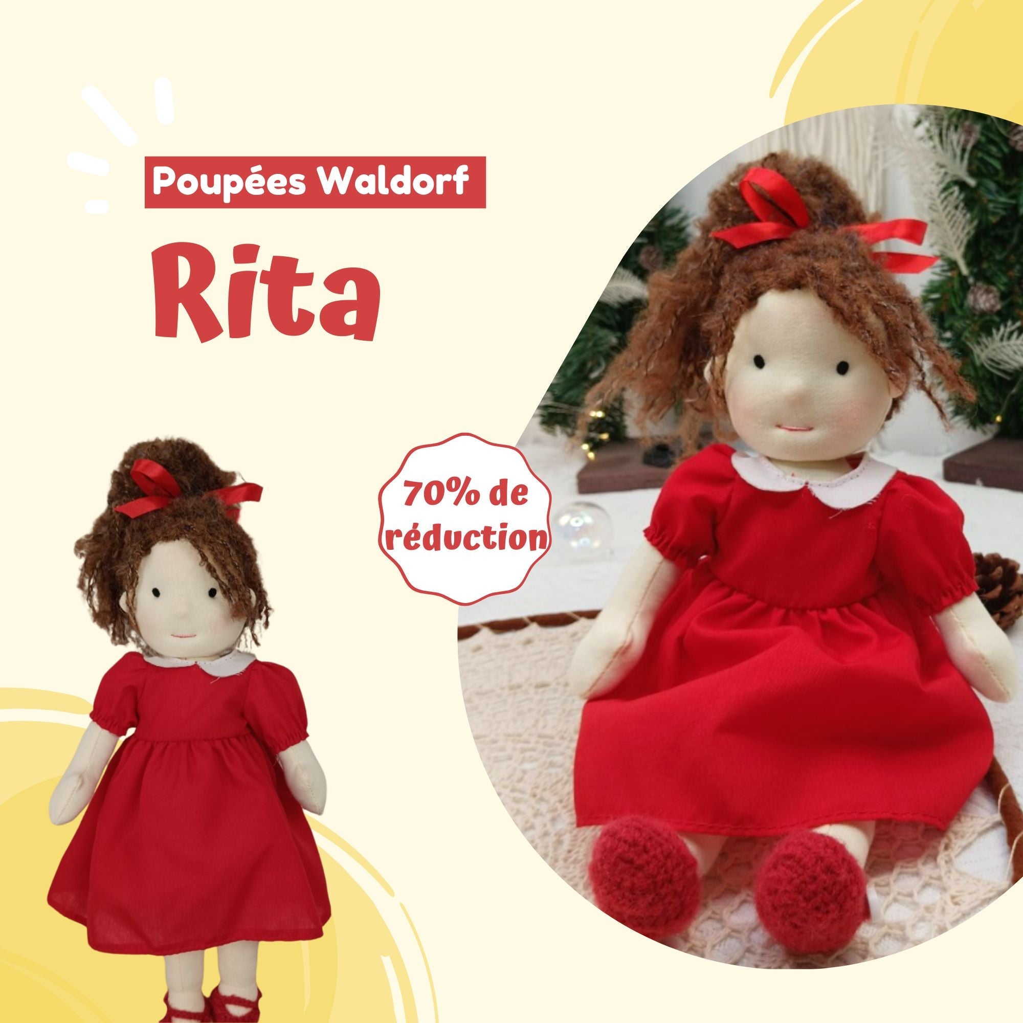 Rita - Poupée Waldorf faites main